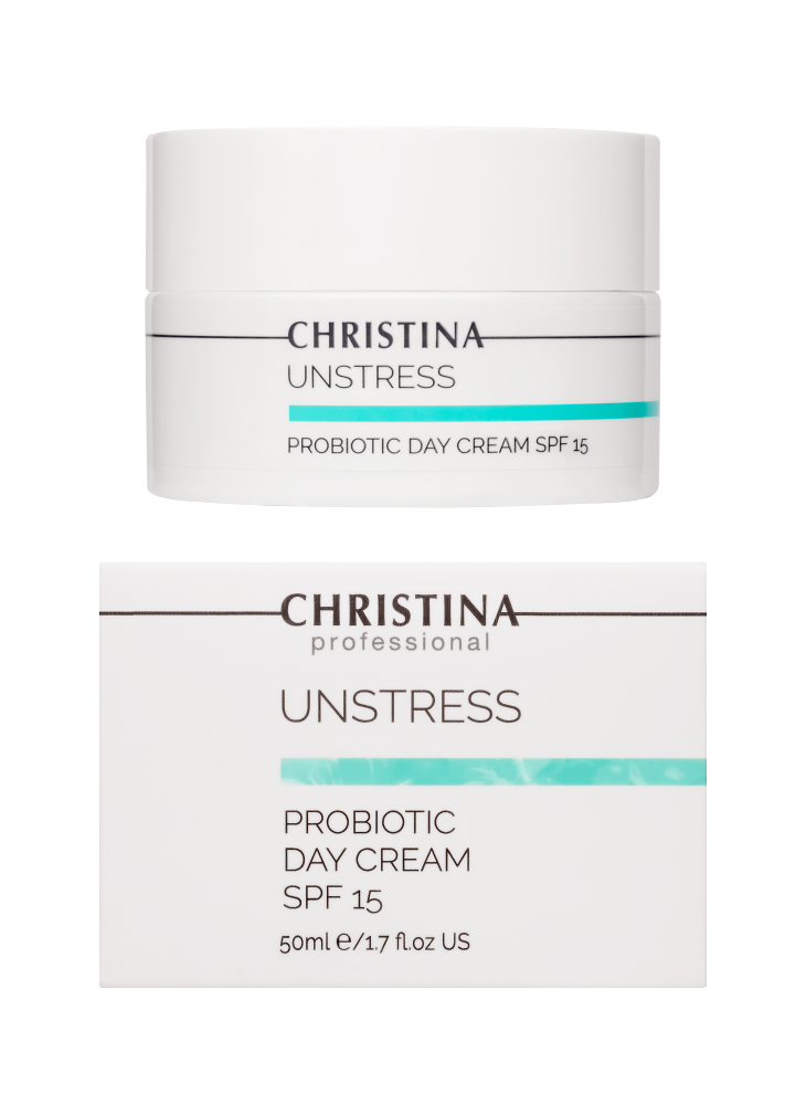 Christina Unstress Probiotic Day Cream Дневной крем с пробиотическим действием SPF 15, 50 мл.
